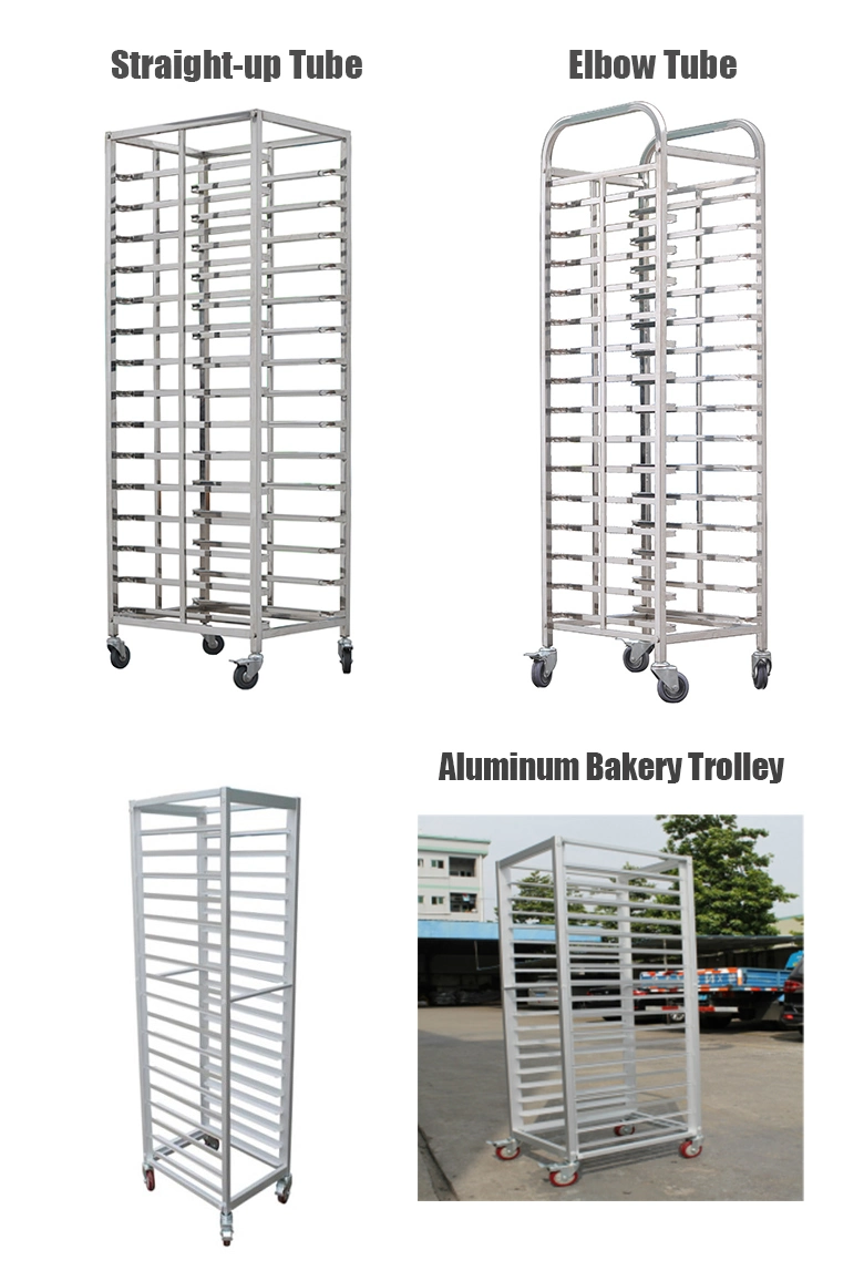 Industrial Stainless Steel Bakery Sheet Pans Bun Trays Bread Cooling Baking Trolley Rack