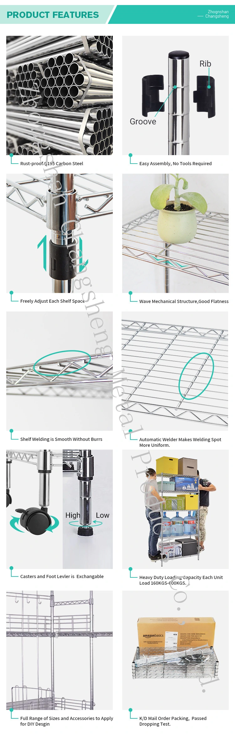 on-Line Shopping Platform Supreme Kitchen Baker′ S Rack with Food Safe Removable Wood Cutting Board