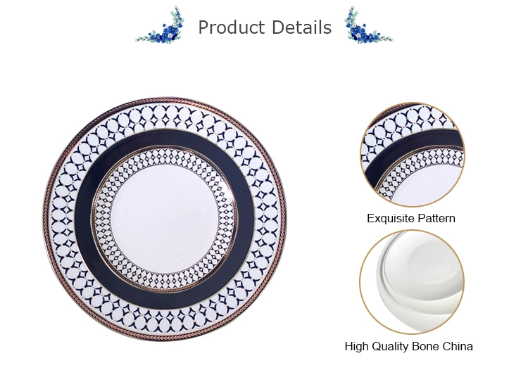 Wedding Earthenware Dinnerware Fine China Kitchenware Ceramic Dinner Plate