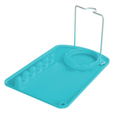 Support de couverture de casserole en acier au silicone Planche à découper amovible polyvalente avec égouttoir à soupe à la cuillère