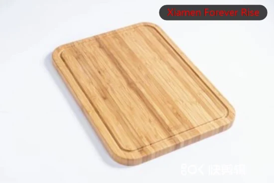 Planche à découper ovale en bambou naturel extra large avec rainures de jus pour ustensiles de cuisine