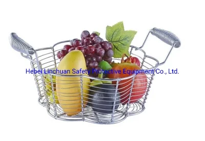 Panier de rangement empilable personnalisé/corbeille à fruits en treillis métallique en acier inoxydable