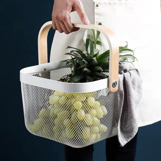 Panier de rangement de bol de fruits en fil métallique pour l'organisation de la cuisine