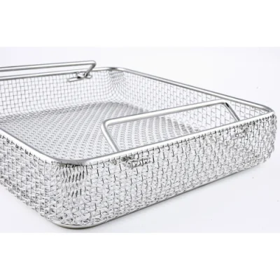 Cuisine garde-manger salle de lavage polyvalent pliable en acier inoxydable légumes fruits lavage tissé treillis métallique filtre crépine panier