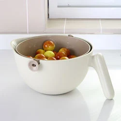 2 niveaux légumes fruits égouttoir panier lavage bol détachable en plastique cuisine Double évier égouttoir panier bol