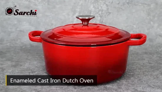 Cuisson du pain antiadhésive Utilisation Slap-up Casserole de cuisson en fonte Multi émaillé Dutch Oven 5.5qt