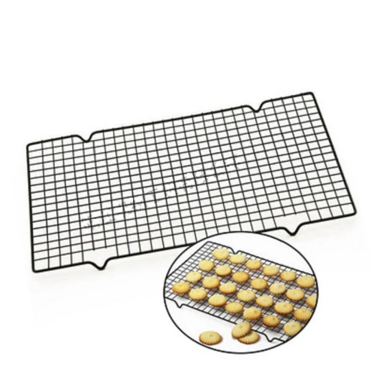 Grille métallique antiadhésive Pain Refroidissement Maille Stand Rôtissage Cuisson Etendoir pour Gâteaux Pains Biscuits Biscuits Bl14408