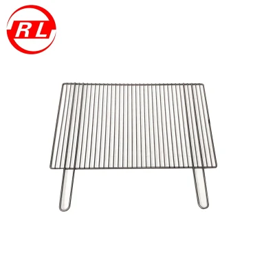 Grille de filet de barbecue de cuisson en acier inoxydable personnalisée avec poignée